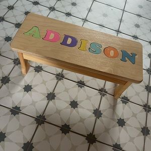Toddler stool with name Addison